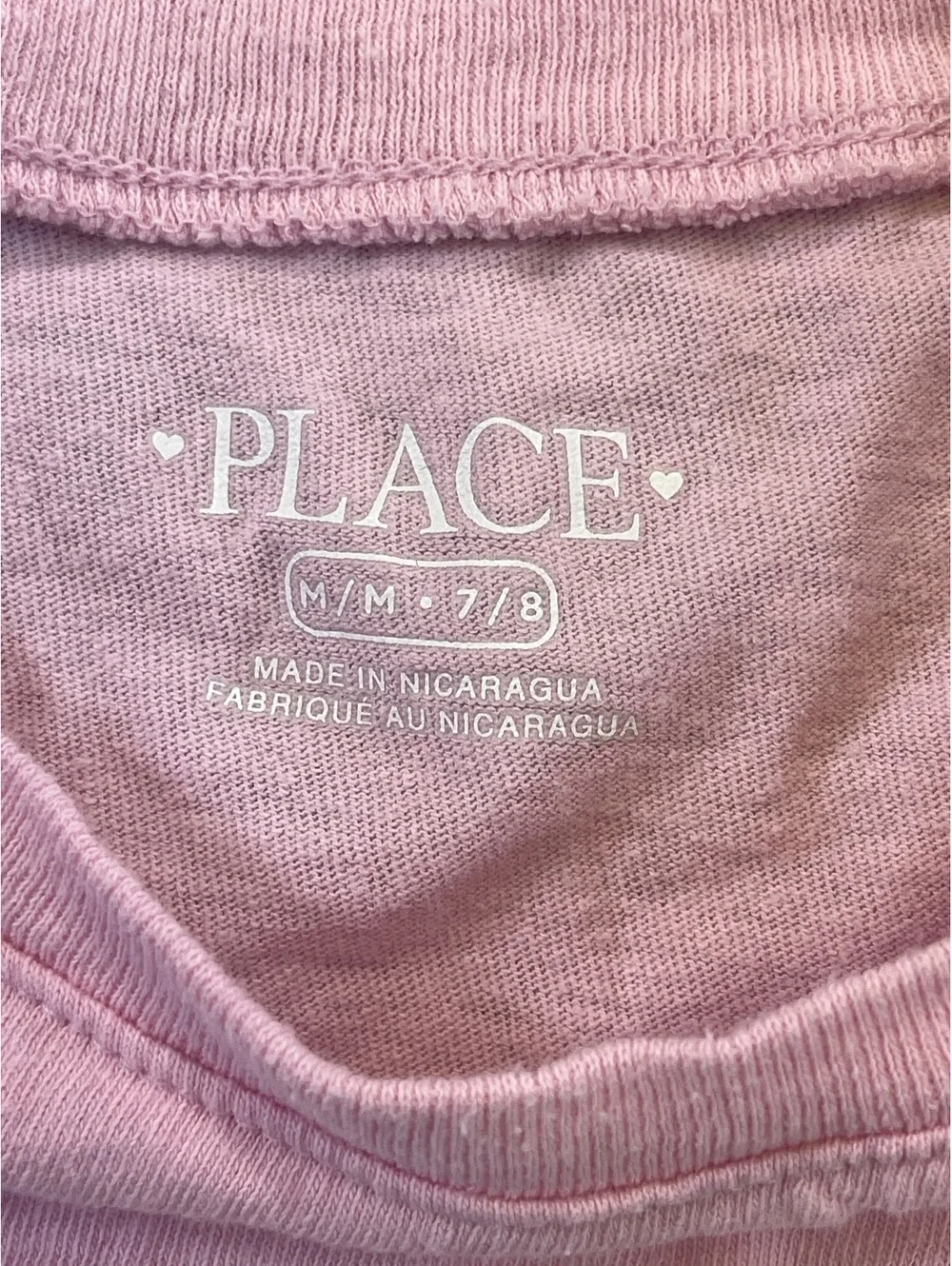 The Children's Place Girls Size M 7/8 Long Sleeve Shirt Pink Kitty Cat Hot Cocoa